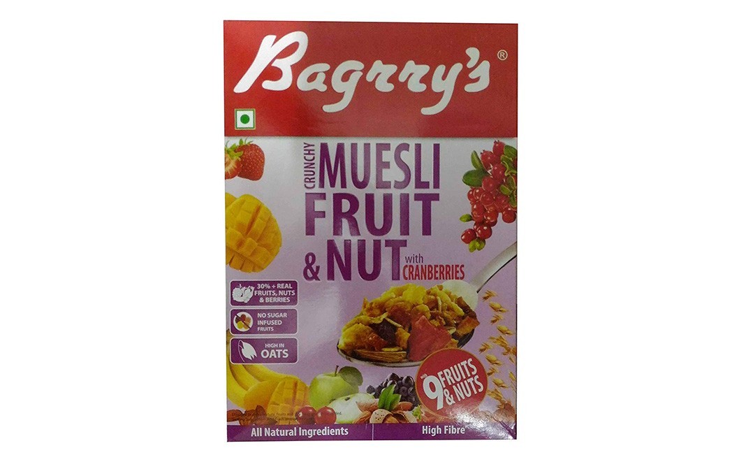 Bagrry's Crunchy Muesli Fruit & Nut With Cranberries   Box  400 grams